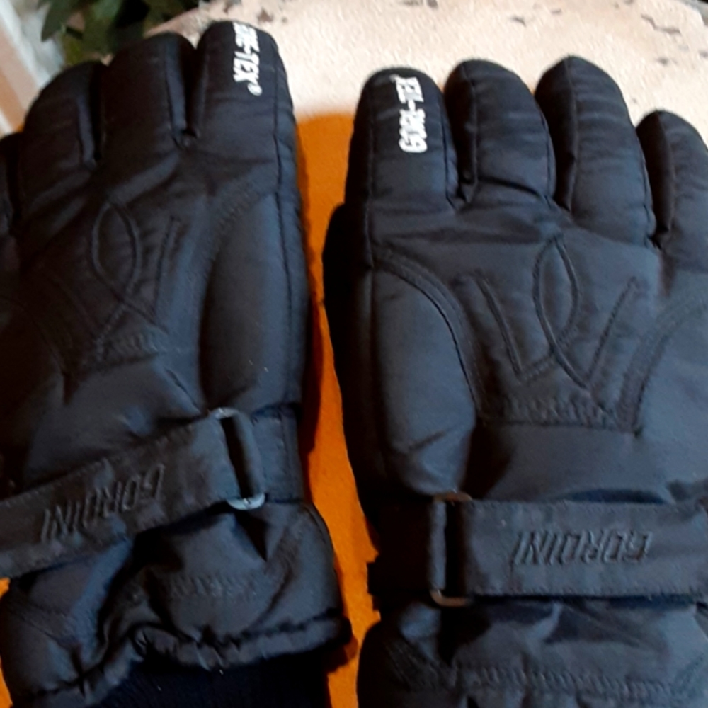 GORDINI Leather Palm Thumb + 2 Finger Fleece Lined Gloves Size Large